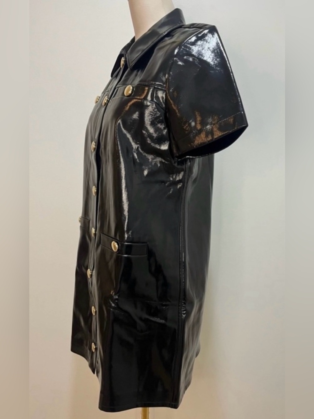 J.Crew Collection Collection gamine shirtdress in faux patent leather - Picture 11 of 14
